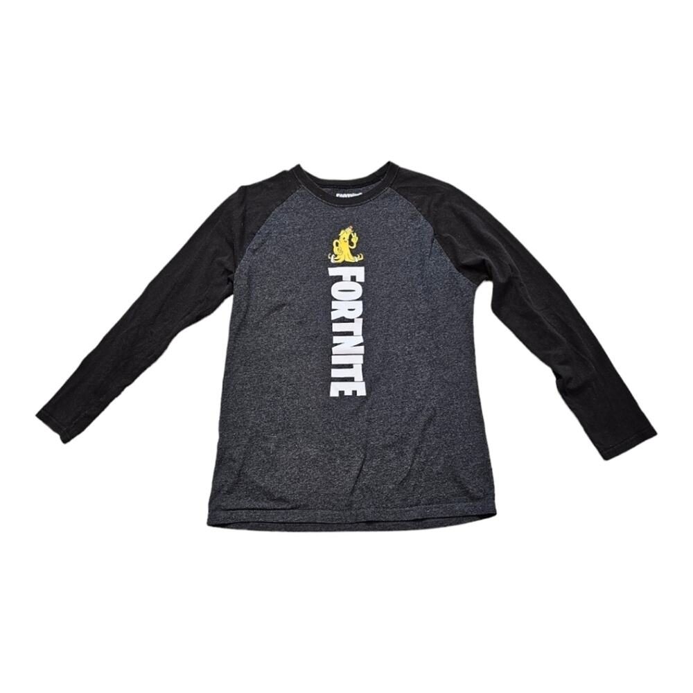 Fortnite Long Sleeve Gray Graphic Tee Shirt 18/20